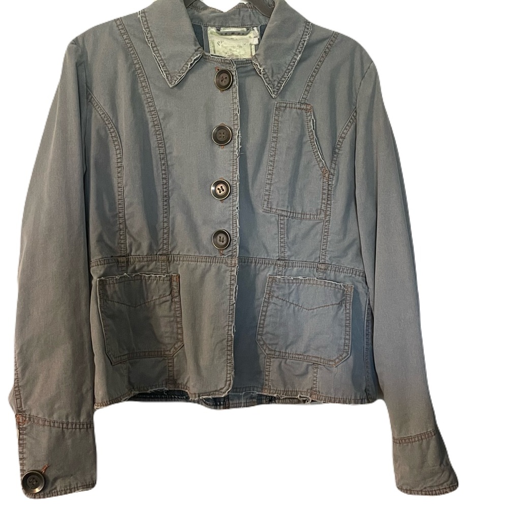 Denim Button-Up Jacket - image 1